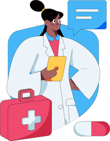 Online medical service  Illustration