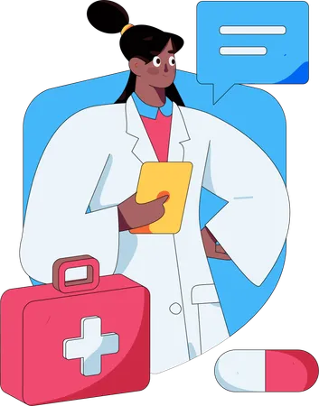 Online medical service  Illustration