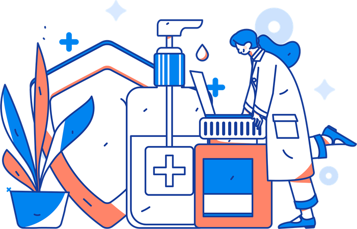 Online medical service  Illustration