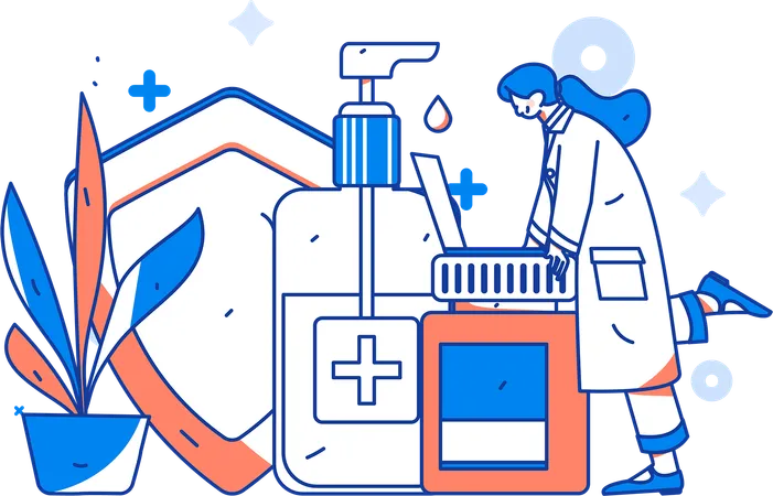 Online medical service  Illustration