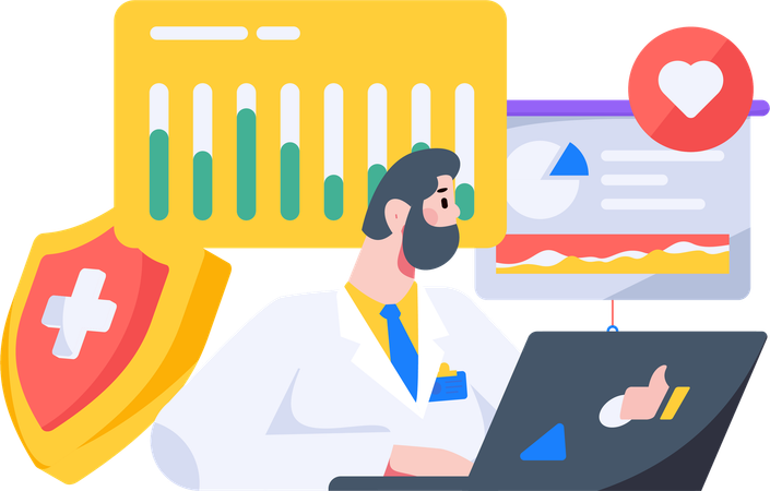 Online medical service  Illustration