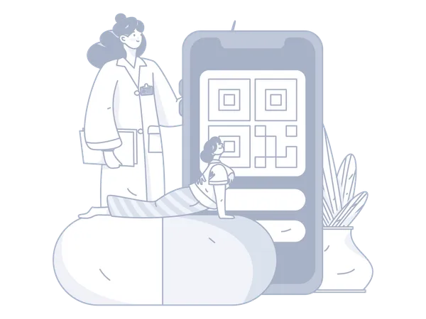 Online medical services  Illustration