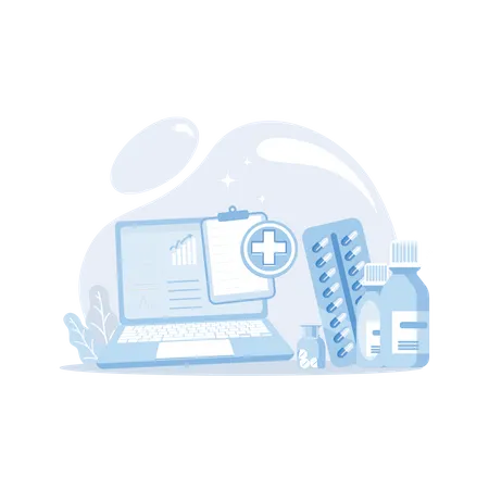 Online medical services Illustration