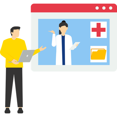 Online medical services  Illustration