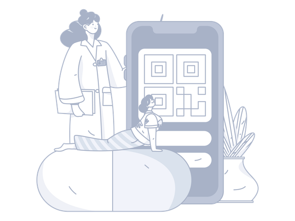 Online medical services  Illustration