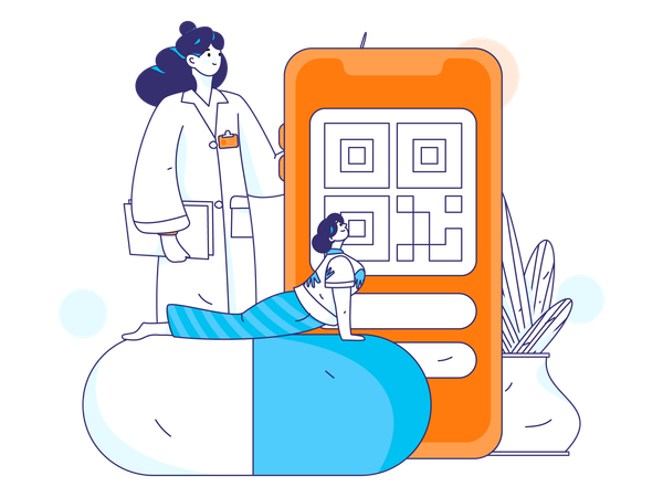 Online medical services  Illustration