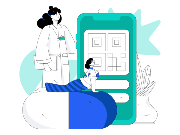 Online medical services  Illustration