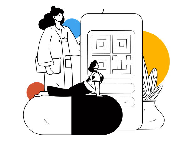 Online medical services  Illustration