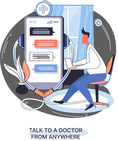 Online Medical Services  Illustration