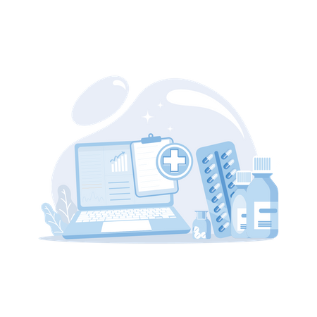 Online medical services  Illustration