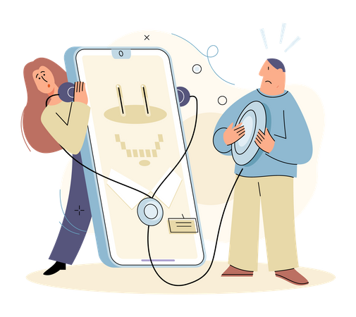 Aplicativo chatbot de medicina online  Ilustração