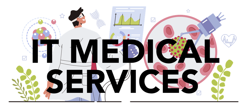 Online medicine and bioinformatics  Illustration