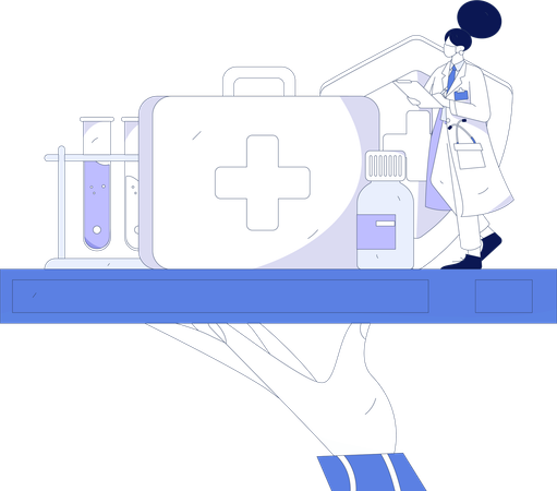 Online Medicine Prescription  Illustration