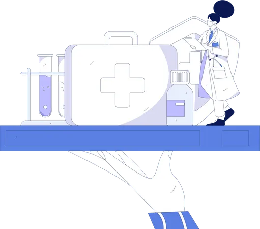 Online Medicine Prescription  Illustration