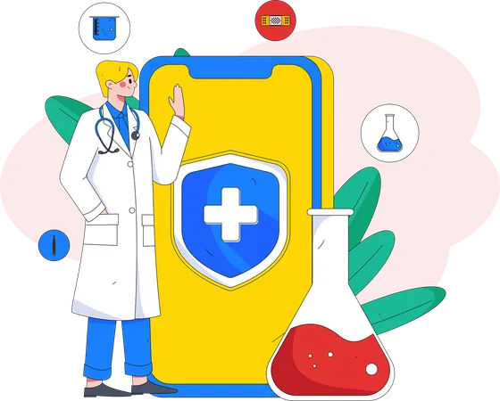Online medicine store  Illustration