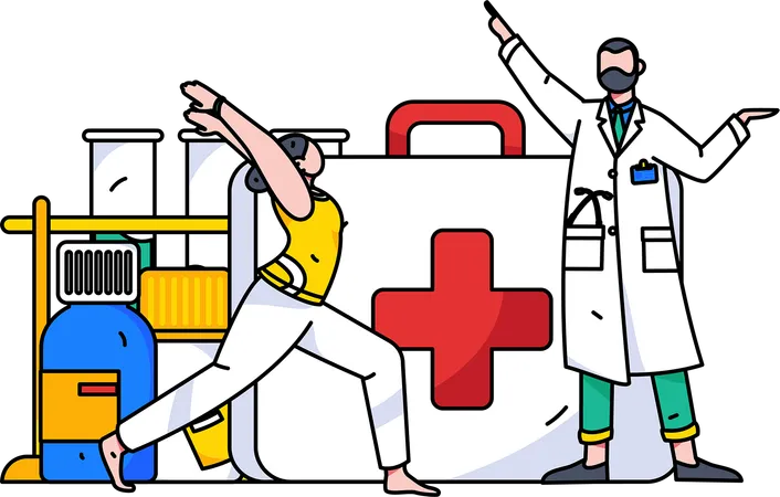 Online medicine store application used by patient  Illustration