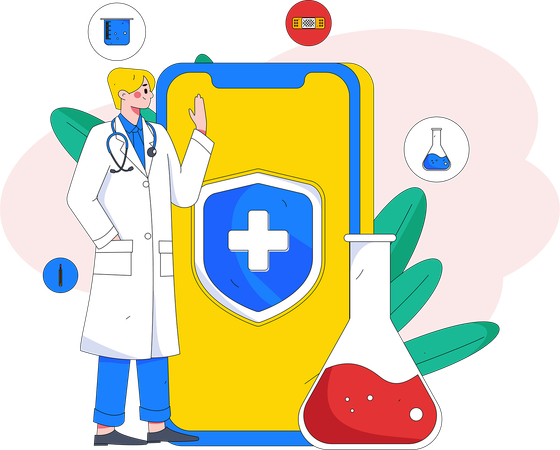 Online medicine store  Illustration