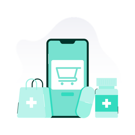 Online medicine store  Illustration