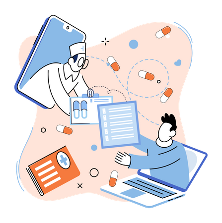 Online-Mediziner  Illustration