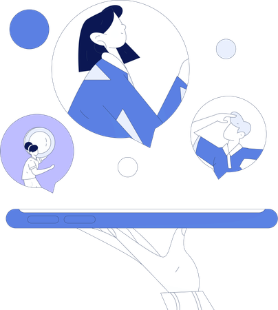 Online-Meeting  Illustration