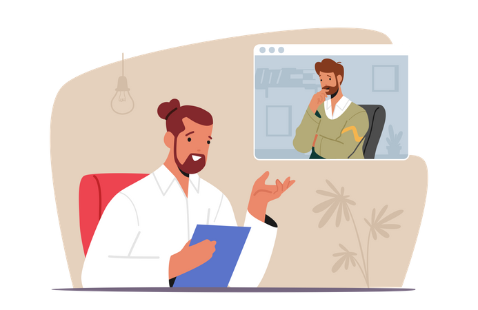 Online Meeting Illustration