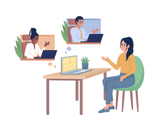Online meeting  Illustration