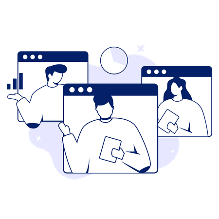 Online Meeting  Illustration