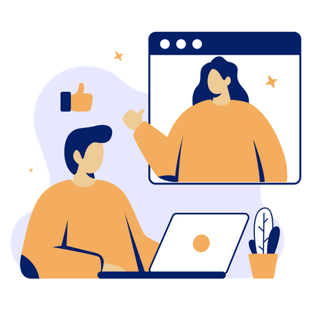Online meeting  Illustration
