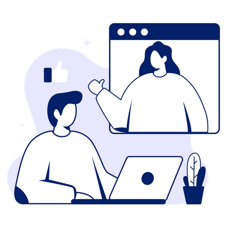 Online meeting  Illustration