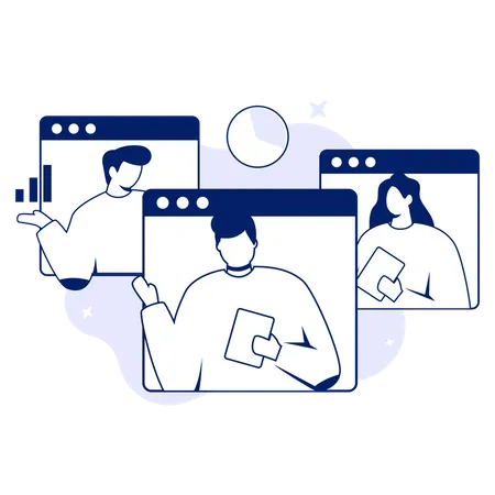 Online Meeting  Illustration