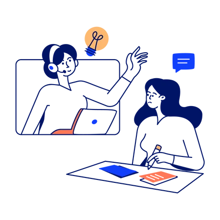 Online Meeting  Illustration