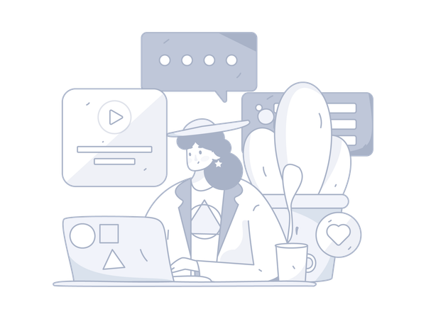 Online meeting  Illustration