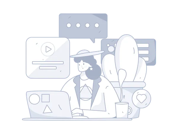 Online meeting  Illustration