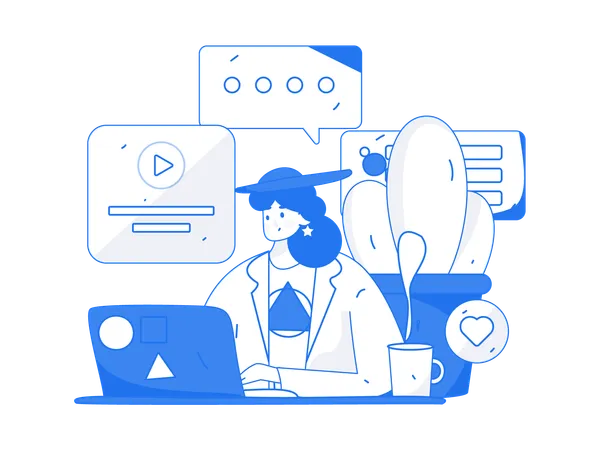 Online meeting  Illustration