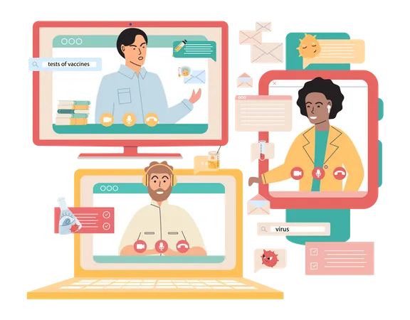 Online meeting  Illustration