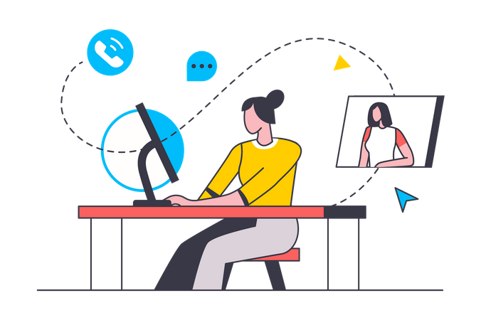 Online meeting  Illustration