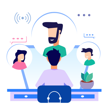 Online meeting  Illustration