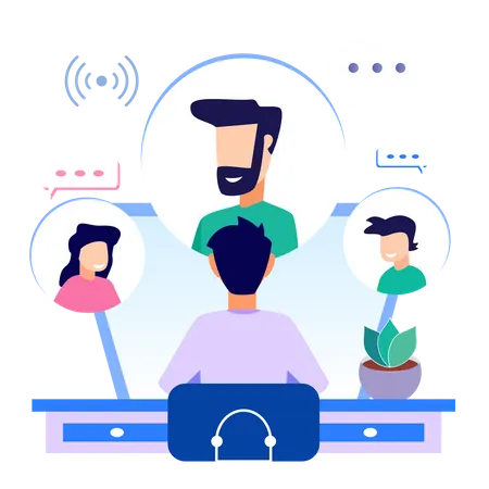 Online meeting  Illustration