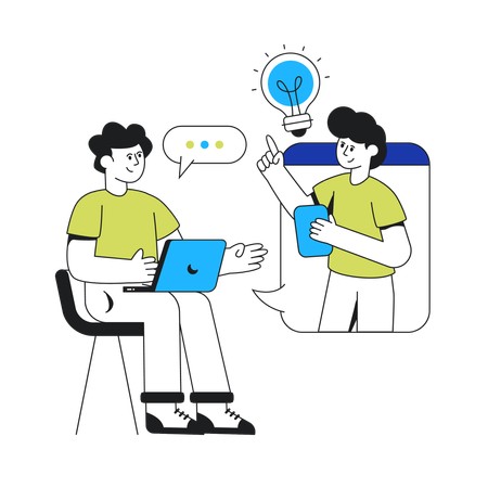 Online Meeting  Illustration