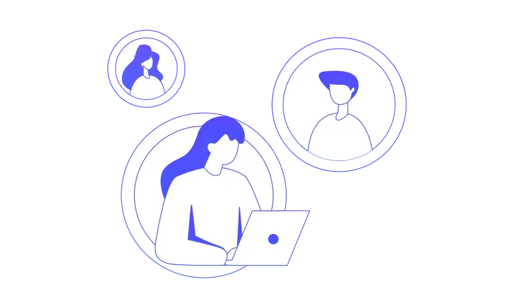 Online Meeting  Illustration