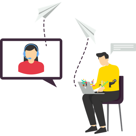 Online meeting  Illustration