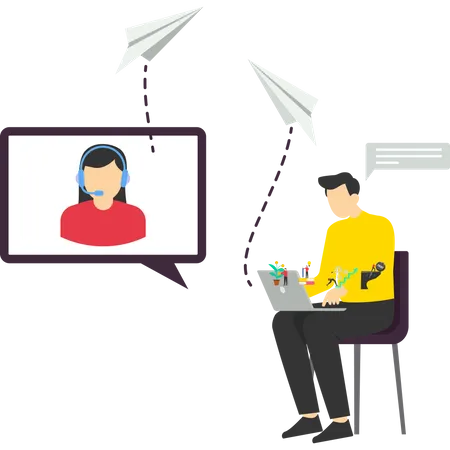 Online meeting  Illustration