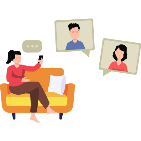 Online meeting  Illustration