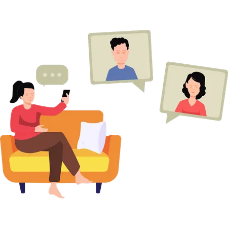 Online meeting  Illustration