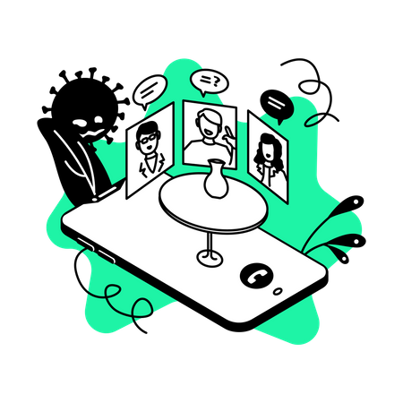 Online meeting  Illustration