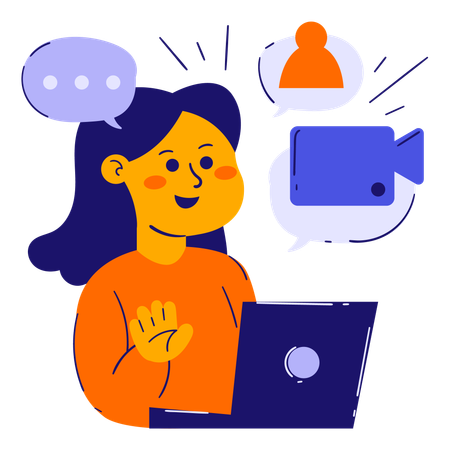 Online Meeting  Illustration