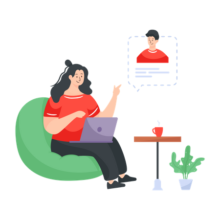 Online Meeting  Illustration