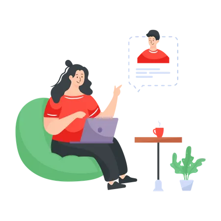 Online Meeting  Illustration