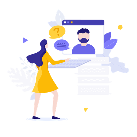 Online meeting  Illustration