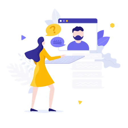 Online meeting  Illustration